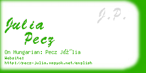 julia pecz business card